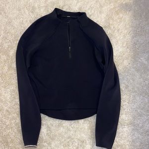 Lululemon cropped quarter zip black